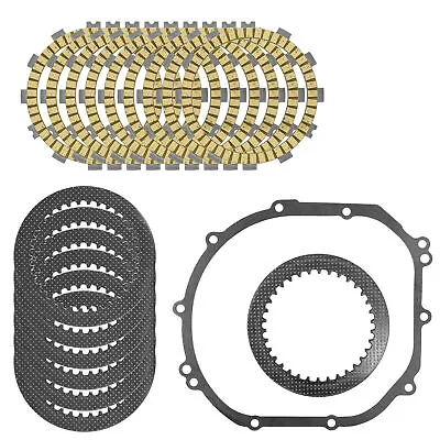 Clutch Friction Steel Plates Kit For Kawasaki Ninja ZX-6R ZX600 ZX636 2000-2004 • $40.98