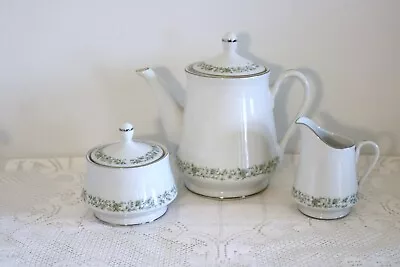 MIKASA MONTCLAIR G9059 Japan Teapot Tea Pot Creamer & Sugar Bowl With Lid Set • $23.99