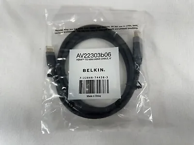 Belkin 6 Ft HDMI To Mini-HDMI Cable AV22303b06 • $10.01