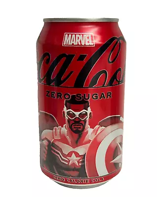 NEW LIMITED ED MARVEL CAPTAIN AMERICA COCA COLA ZERO SUGAR 12 FLOZ (355mL) CAN • $17.17