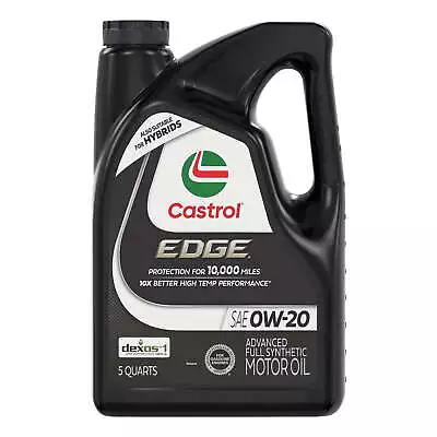 Castrol EDGE 0W-20 Advanced Full Synthetic Motor Oil 5 Quarts Motor Oil USA • $30.38