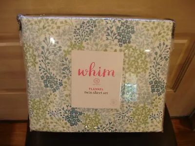 Whim By Martha Stewart Flannel Cotton 3-Pc. Twin Sheet Set Ditsy Floral $80 NEW • $25.99