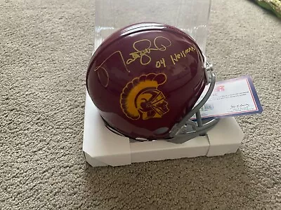 MATT LEINART Signed USC Trojans Mini Helmet W/2004 Heisman Inscription COA • $69.98