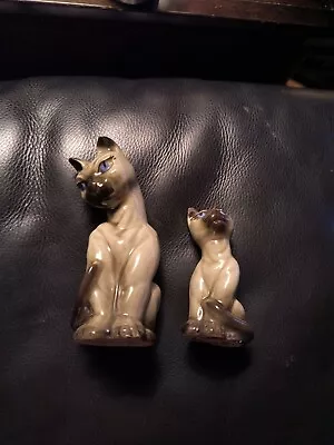 Vintage Ceramic Arts Studio Siamese Cat Salt & Pepper Shakers Madison WI Thai • $19.95