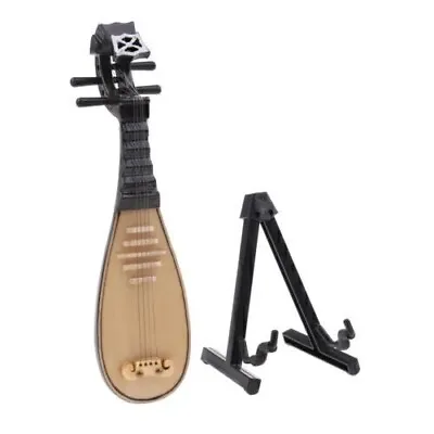 1/6 Dollhouse Miniature Wooden Chinese Lute Classical Musical Instrument Pipa • $13.39