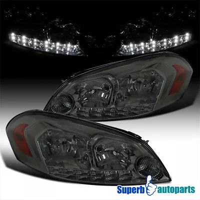 Fits 2006-2013 Chevy Impala Monte Carlo Smoke Headlights LED Strip Lamps 06-07 • $106.18