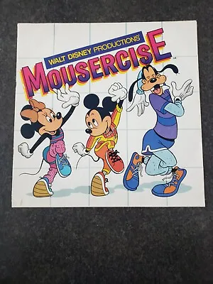 WALT DISNEY PRODUCTIONS MOUSERCISE W/BOOKLET - 62516 - LP VINYL RECORD Untested • $12.98