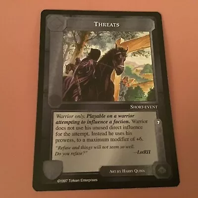 Threats - The Lidless Eye - Middle Earth CCG - MECCG Card • $18.99