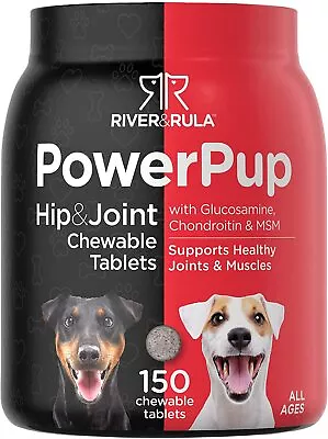 Dog Hip And Joint Supplement | 150 Chews | Large & Small Dogs | By River & Rula • $17.83