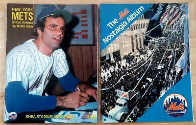 New York Mets 1977 Yearbook  & 1981 Mets Nostalgia Album Lot Of 2 • $25.46