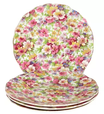 £38.67 • Buy James Kent Limited English Floral Chintz Dessert Plates Vintage Fenton DuBarry