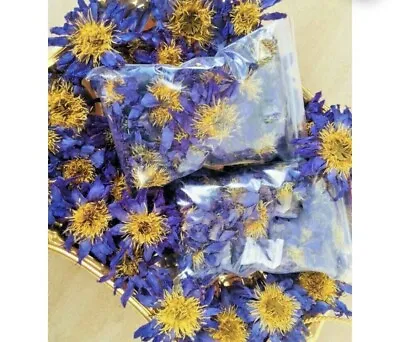 $19.99 • Buy Dried Blue Lotus Herbal Tea -  100g - Nymphaea Caerulea-  100% All Natural. 