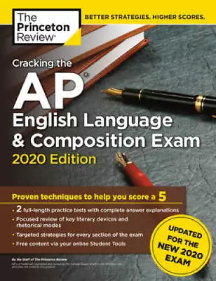 Cracking The AP English Language & Composition Exam 2020 Edition: P - VERY GOOD • $4.06