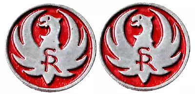 A Set Of Two Factory  SR  Red Ruger Medallions 1 /2 • $7.95