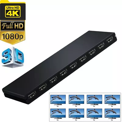 8 Port HDMI Splitter 1 In 8 Out 4K HDMI 1X8 Splitter For Apple TV Macbook Pro • $22.99