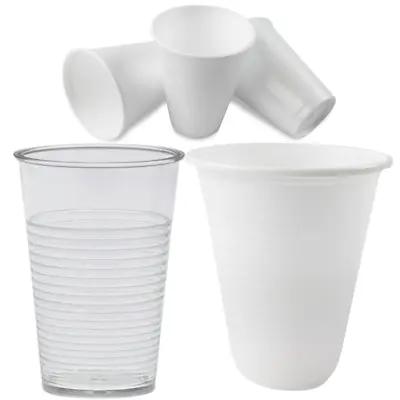 £6.50 • Buy 7oz PLASTIC DISPOSABLE CUPS SMALL 190ML WATER/TEA/COFFEE/SOUP/TAKEAWAY PARTY