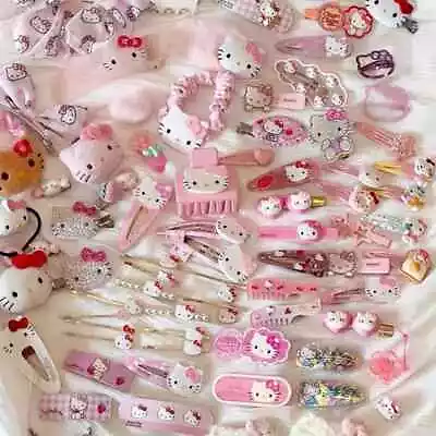 Kawaii Hello Kitty Hairpin Kuromi Cinnamoroll Cartoon Student Hair Accessories  • $8.97