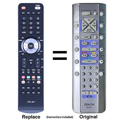 RC-877 Replace Remote Control For Denon CD Stereo Receiver UD-M30 UD-M31 UD-M50 • $28.53