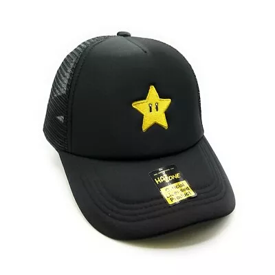 Power Up Star Mesh Trucker Snapback (Black) • $12.95