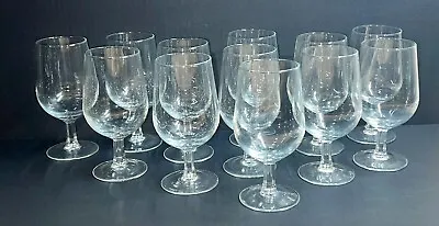 Vintage French Crystal Stemware Wine Glasses Marked France  Set Of 12 • $40