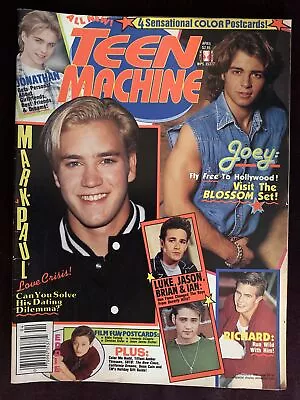 Teen Machine Magazine April 1994- Mark Paul Luke Perry Joey Lawrence & More! • $17.99