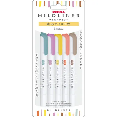 Zebra Mildliner Deep And Warm Colour Set (5/pk) WKT7-5RC-N (New Package) • $9.95