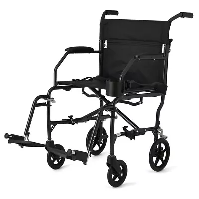 Medline Ultralight Transport Chair 300lb Black 1Ct • $166.70