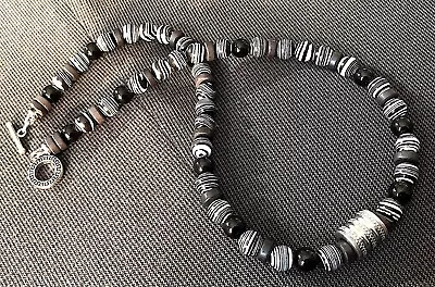 Men's Calsilica Onyx Howlite Beaded Necklace • $9.99