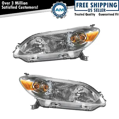 $131.99 • Buy Front Headlight Headlamp Light Lamp Pair Set For 09-13 Toyota Matrix