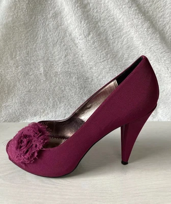 £29.99 • Buy Phase Eight 4 Ladies Shoes Dressy Wedding Heels Peek Toe Pink Fuchsia Magenta