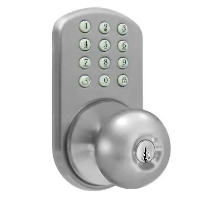 MiLocks Entry Door Knob Keyless Keypad Locks Metal Stainless Steel Satin Nickel • $49.99