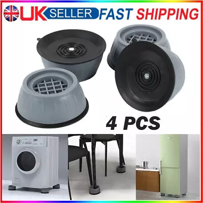 4Pcs Washing Machine Support Mat Anti-Vibration Leg Stopper Foot Pad Feet Pads • £5.29