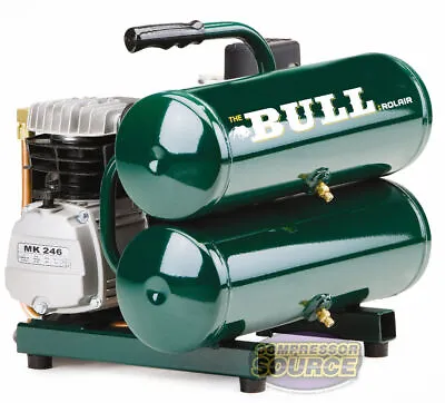 Hand Carry Portable Dual Tank 2 HP Rolair Bull Air Compressor Single Stage New • $399.95