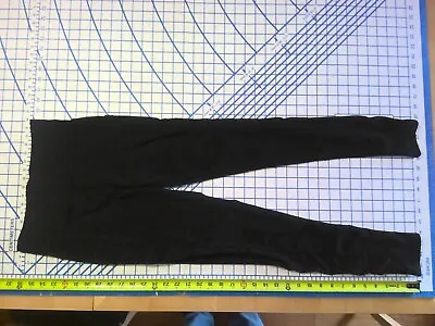 Teens Solid High Waist Leggings Black W/Mesh Panel And Side Pockets Sz S/M • £4.02