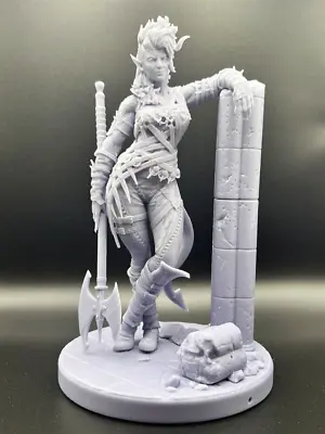 Karlach Tiefling Barbarian Miniature | BG3| D&D | Baldur's Gate 3 | Unpainted • $49.95