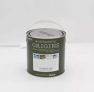 £16.99 • Buy Dulux Authentic Origins Collection 2.5L Matt Emulsion Clouded Sky 