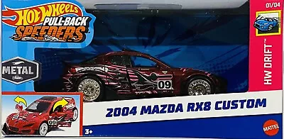 Hot Wheels Pull-back Speeders 2004 Mazda RX8 Custom Purple Metal 2024 New • $32.88