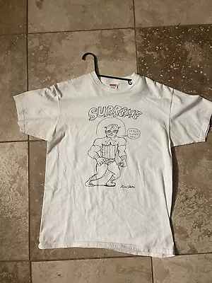 Very Rare SS12 Supreme Daniel Johnston White Tee T-shirt Captain America (L) • $79.99