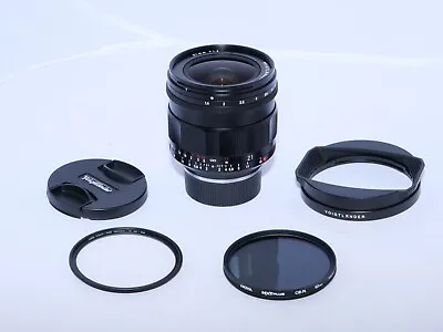 Voigtlander NOKTON VM 21mm F1.4 Wide Angle Lens. Leica M Mt. Hood. Caps. Filters • $695