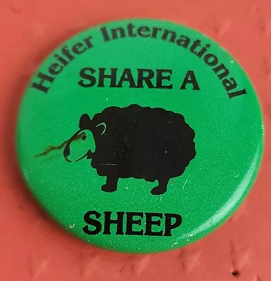 Vintage Heifer International Share A Sheep Button Pin Lapel Hat Pin • $6.99