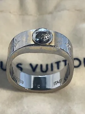 Auth LOUIS VUITTON Nanogram Ring Silver Size Small M00213 W/ Dust Bag & Box. • £191.89