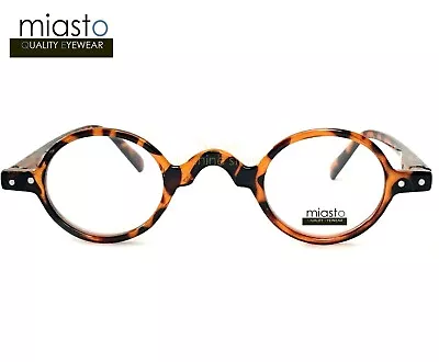 (2 Pairs) Miasto Small Mini Oval Round Readers Reading Glasses+3.00 (2 Colors) • $28.99