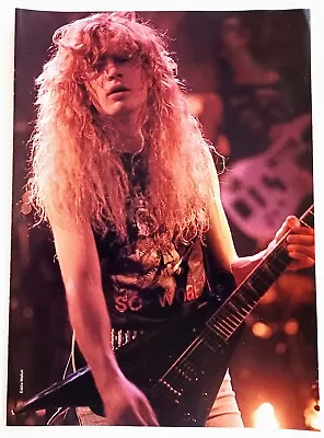 Megadeth Dave Mustaine Live~orig 1990 Poster~vtg Print Magazine Pinup Clipping • $22.99