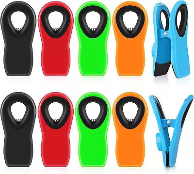 Set Of 10 Magnetic Bag Clips For Food-Durable Plastic Clips For Sealing Bags • $10.10