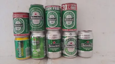 Heineken Beer Cans - Holland .. France .. UK .. USA • $25