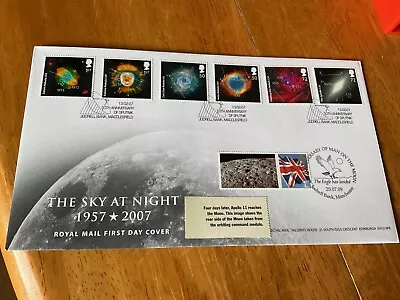 Dual Dated FDC 2007/2009 The Sky At Night - With Smiler 40th Ann Man On The Moon • £3.95