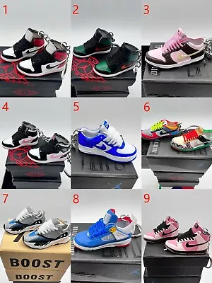 Variety Mini Sneaker Keychain With 3D Shoebox Option/ Mini Kicks Collectible • $10.40