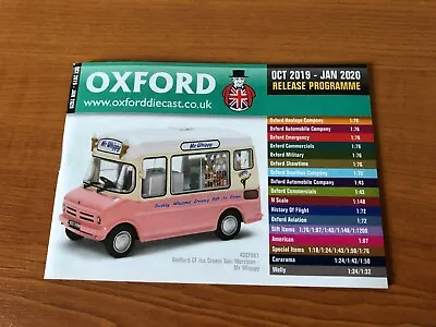 £1.50 • Buy Oxford Diecast October 2019 - January 2020 Model Catalogue