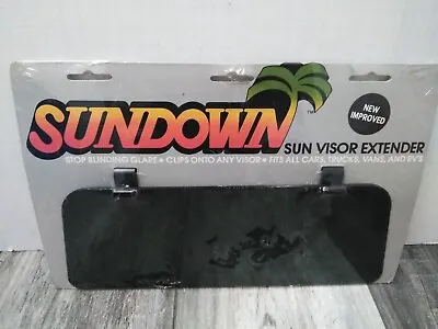 Vintage 80's Sundown  Clip-On Green Sun Visor Extender Car Truck Vans And Rv's • $19.98