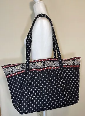 Vera Bradley XL Tote Bag In Classic Black 23 X 14 Travel Overnight • $24